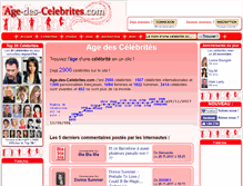 Tablet Screenshot of age-des-celebrites.com